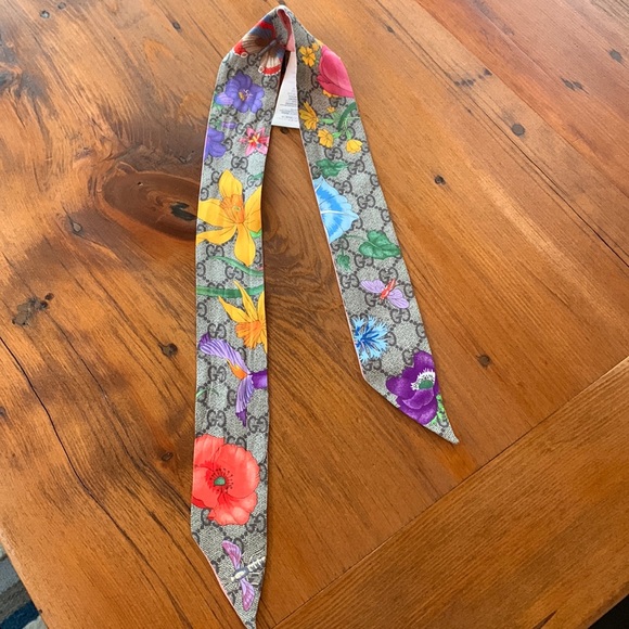 Gucci Accessories Gucci Floralbutterfly Neck Bow Poshmark